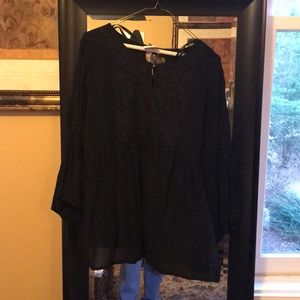 NWT Black Babydoll Top